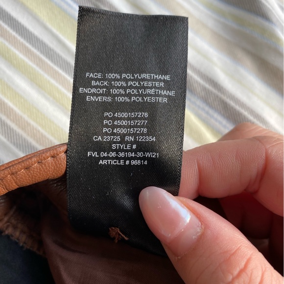 ARITZIA WILFRED REBEL PANT a straight leg leather pant - Picture 8 of 11